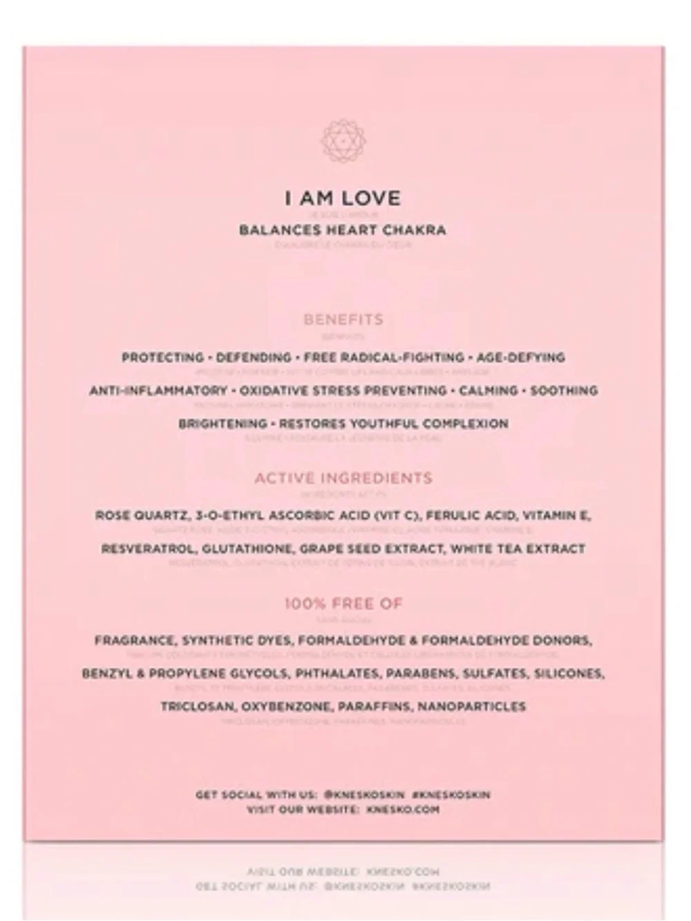 KNESKO Skin Rose Quartz Antioxidant Serum — I am Love $70 10ml MSRP